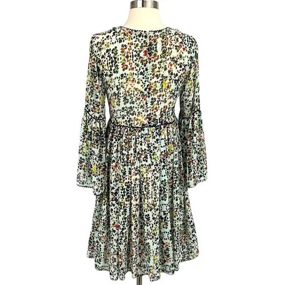 Anthropologie x Bhanuni by Jyoti Libra Embroidered Dress Size XS / S Floral - Picture 4 of 11